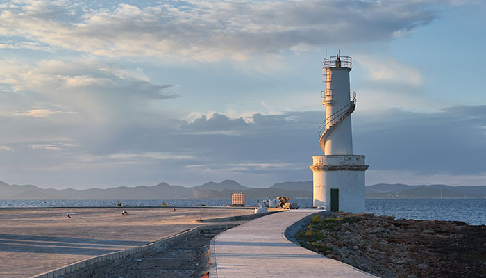 Vista de uno de los Faros de Formentera